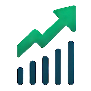 Market logo representing company data and statistics